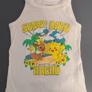Sunny Days Ahead Kids Tank Top - White